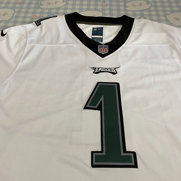 Philadelphia Eagles White Jersey Hurts No. 1 - Picture 2 of 7